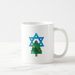 sequin christmukkah hanukkah coffee mug