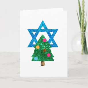 sequin christmukkah hanukkah holiday card