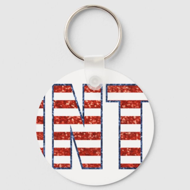 sequin Clinton Key Ring (Front)