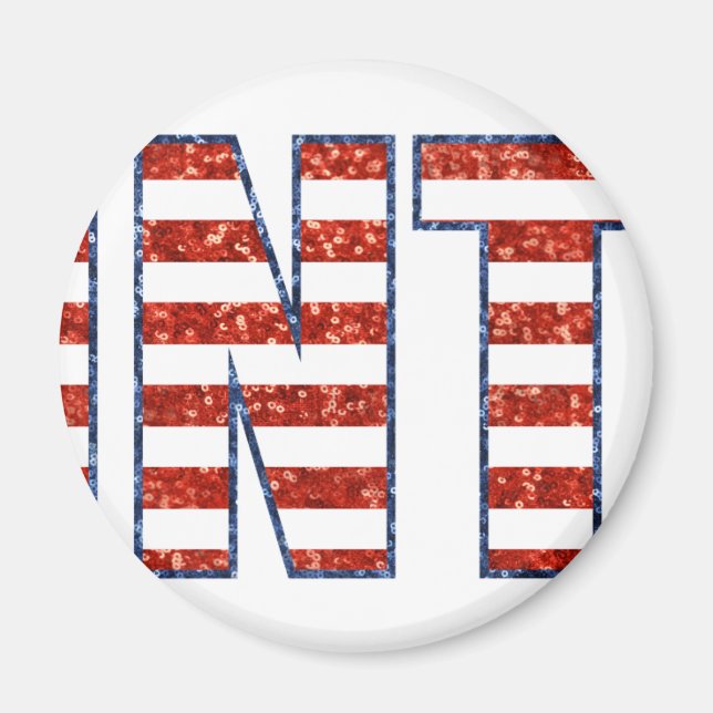 sequin Clinton Magnet (Front)