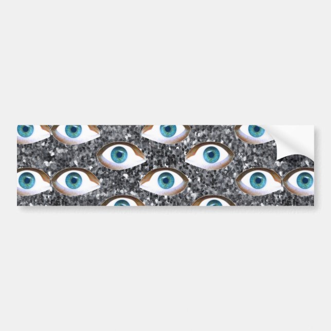 sequin eyes bumper sticker (Front)