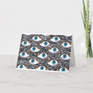 sequin eyes card