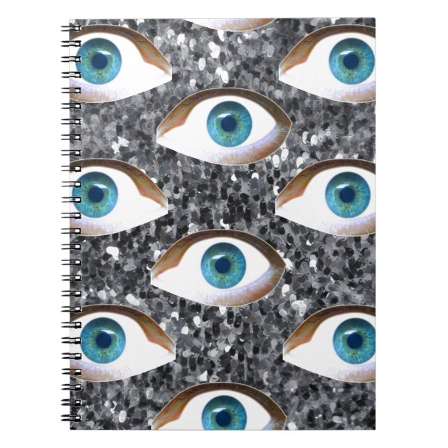 sequin eyes notebook (Front)