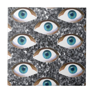 sequin eyes tile