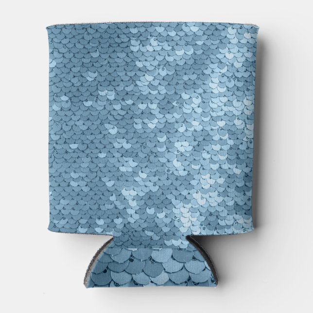 Sequin Fabric: Sky Blue Shimmer. Can Cooler (Front)