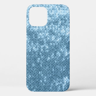 Sequin Fabric: Sky Blue Shimmer. iPhone 12 Case