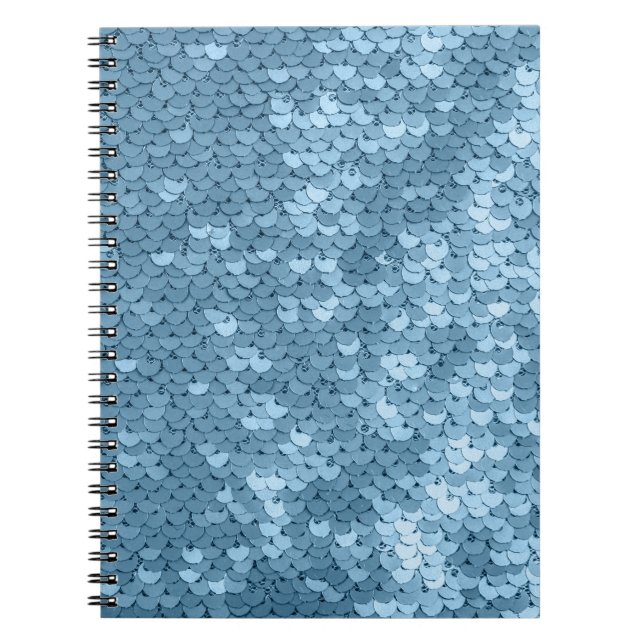 Sequin Fabric: Sky Blue Shimmer. Notebook (Front)