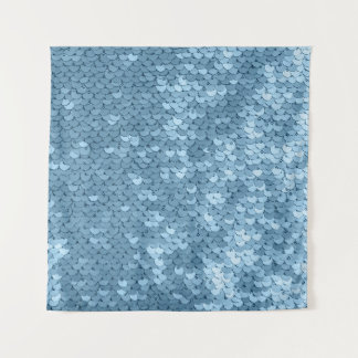 Sequin Fabric: Sky Blue Shimmer. Tapestry