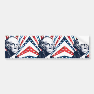 sequin george washington bumper sticker