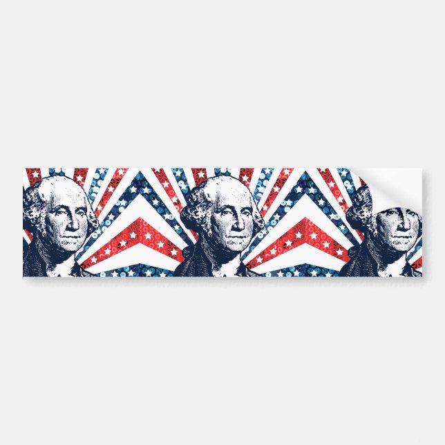 sequin george washington bumper sticker (Front)