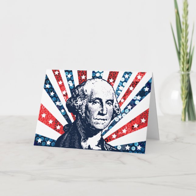 sequin george washington card (Front)