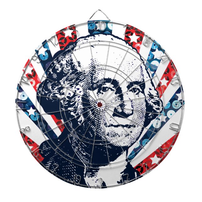 sequin george washington dartboard (Front)
