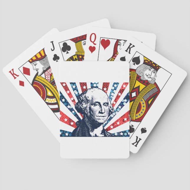 sequin george washington playing cards (Back)