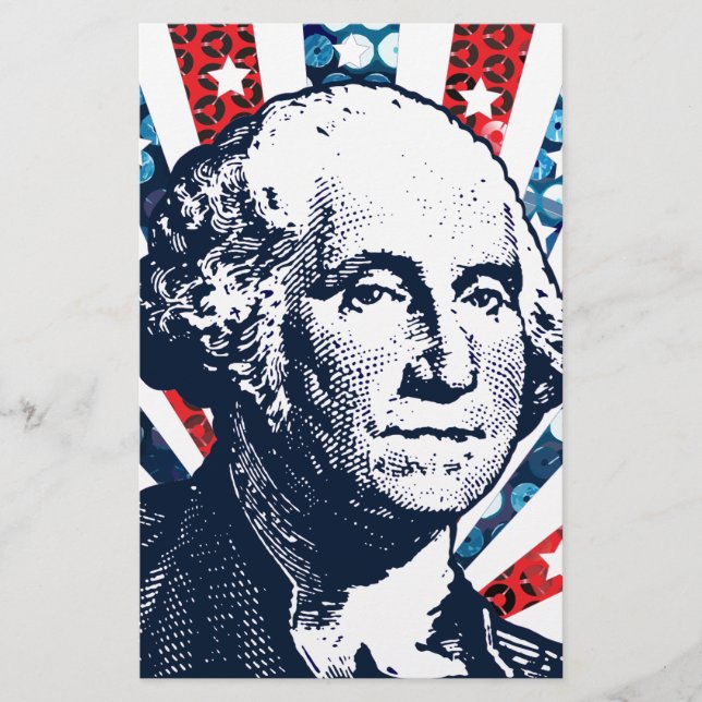 sequin george washington stationery (Front)