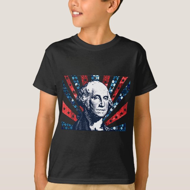 sequin george washington T-Shirt (Front)