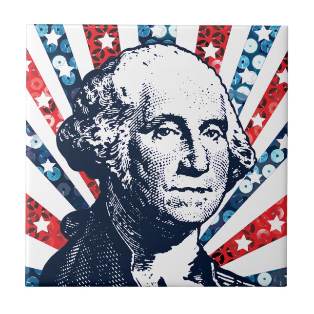 sequin george washington tile (Front)