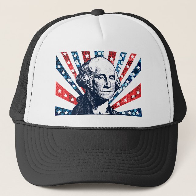 sequin george washington trucker hat (Front)