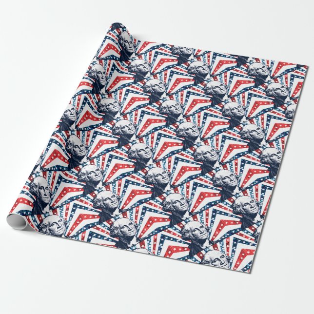 sequin george washington wrapping paper (Unrolled)