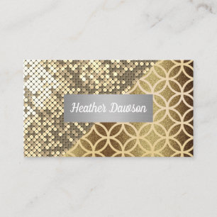 Sequin Glitter and Pattern Business Card