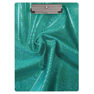 Sequin glitter teal green metallic look clipboard