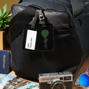 Sequin Glow Crochet Luggage Tag