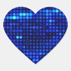 sequin in blue heart sticker