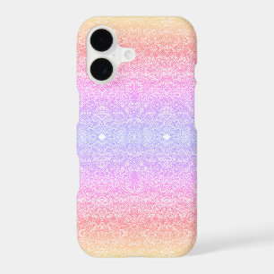 Sequin lace pattern gradient pink gold purple