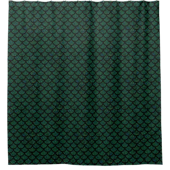 sequin mermaid bathroom shower curtain (Front)