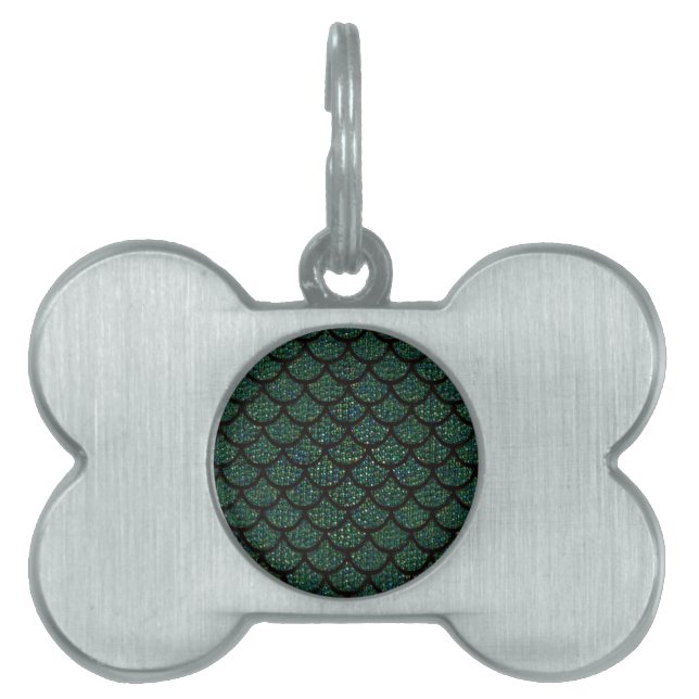 sequin mermaid pet name tag (Front)