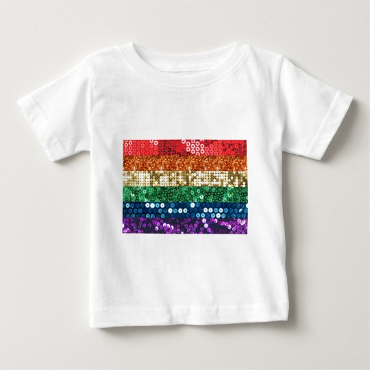 sequin pride flag baby T-Shirt