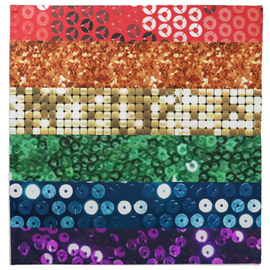 sequin pride flag napkin