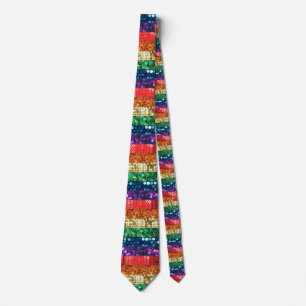 sequin pride flag tie