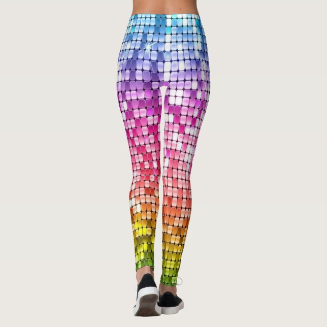 Sequin Rainbow Flag Marriage Equality Gay Pride Leggings (Back)