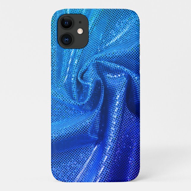 Sequin sparkle glitter look  blue Case-Mate iPhone case (Back)