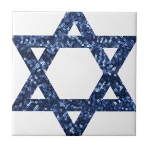 sequin star of david tile