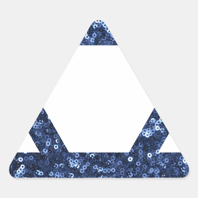 sequin star of david triangle sticker (Front)