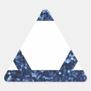 sequin star of david triangle sticker