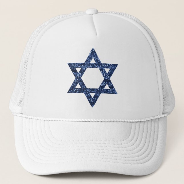 sequin star of david trucker hat (Front)
