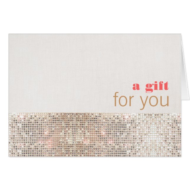 Sequins and Linen Gift Card (Not Real Sequins) (Front Horizontal)