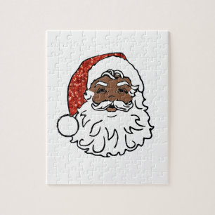 sequins black santa claus jigsaw puzzle