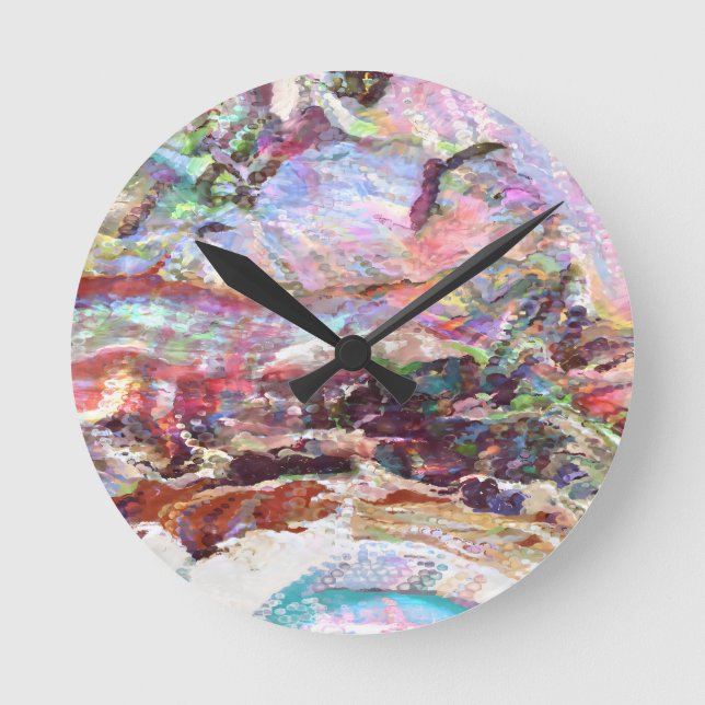 Sequins Haze Round Clock (Front)