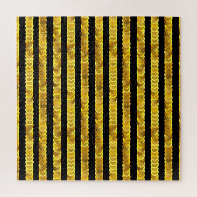 Sequins pattern, beads, rhinestones, 3D fashion. Jigsaw Puzzle (Vertical)