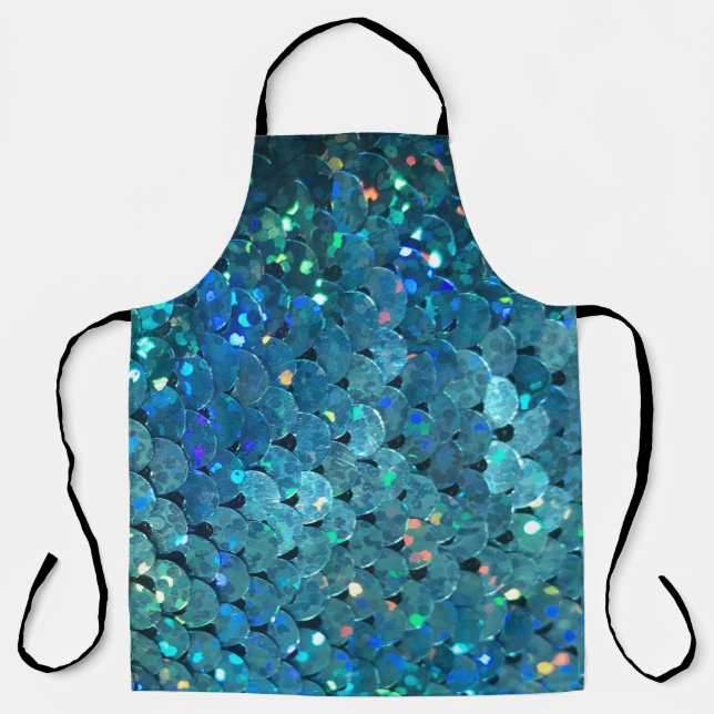 Sequins Sparkle: Macro Abstract Background Apron (Front)