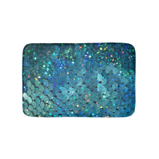 Sequins Sparkle: Macro Abstract Background Bath Mat