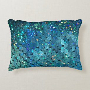 Sequins Sparkle: Macro Abstract Background Decorative Cushion