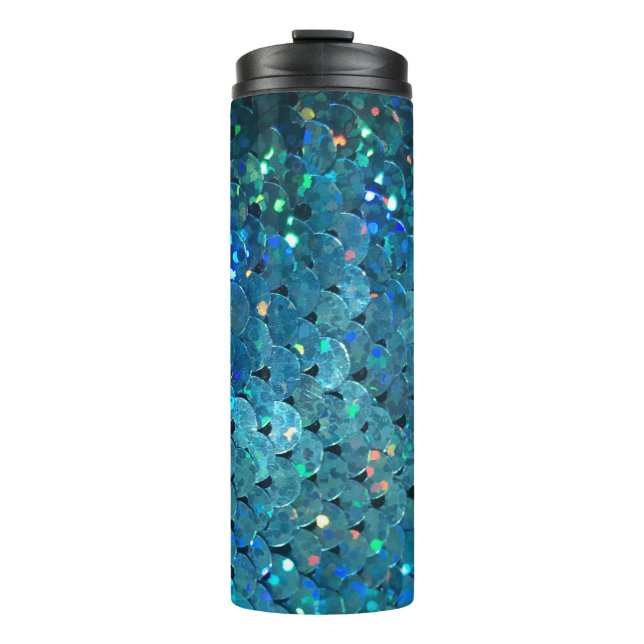 Sequins Sparkle: Macro Abstract Background Thermal Tumbler (Front)