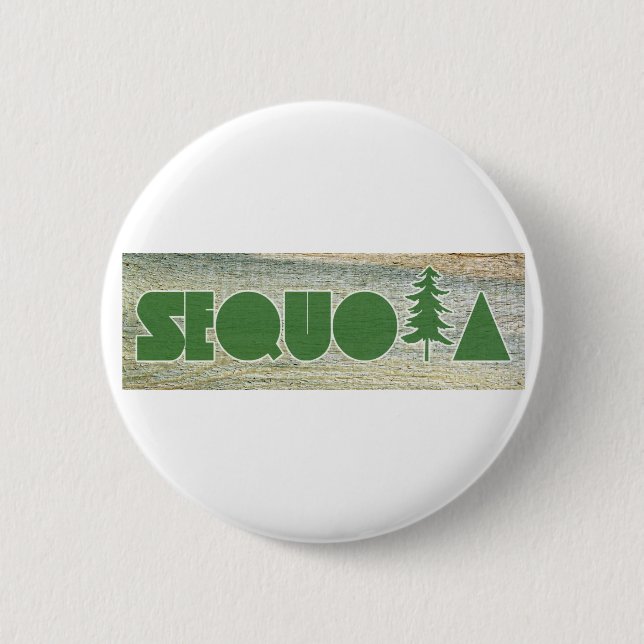 Sequoia 6 Cm Round Badge (Front)
