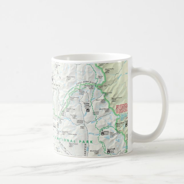 Sequoia/Kings Canyon map mug (Right)