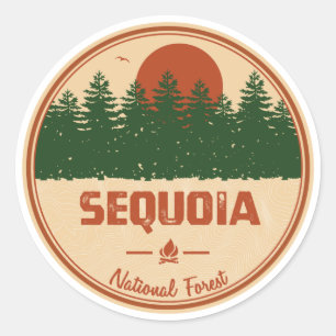 Sequoia National Forest Classic Round Sticker