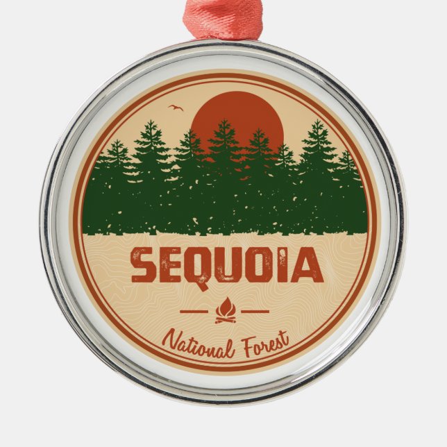Sequoia National Forest Metal Ornament (Front)